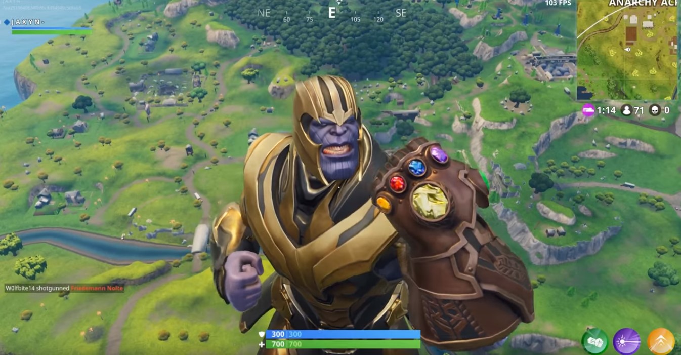 thanos fortnite - being thanos in fortnite