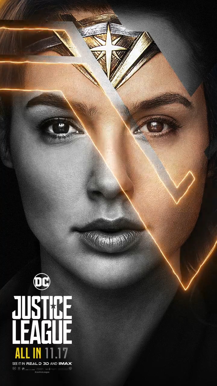 Gal Gadot Wonder Woman Justice League Poster