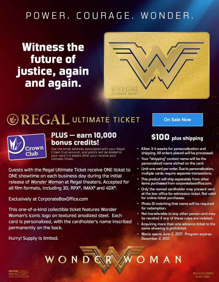 wonder woman ultimate ticket