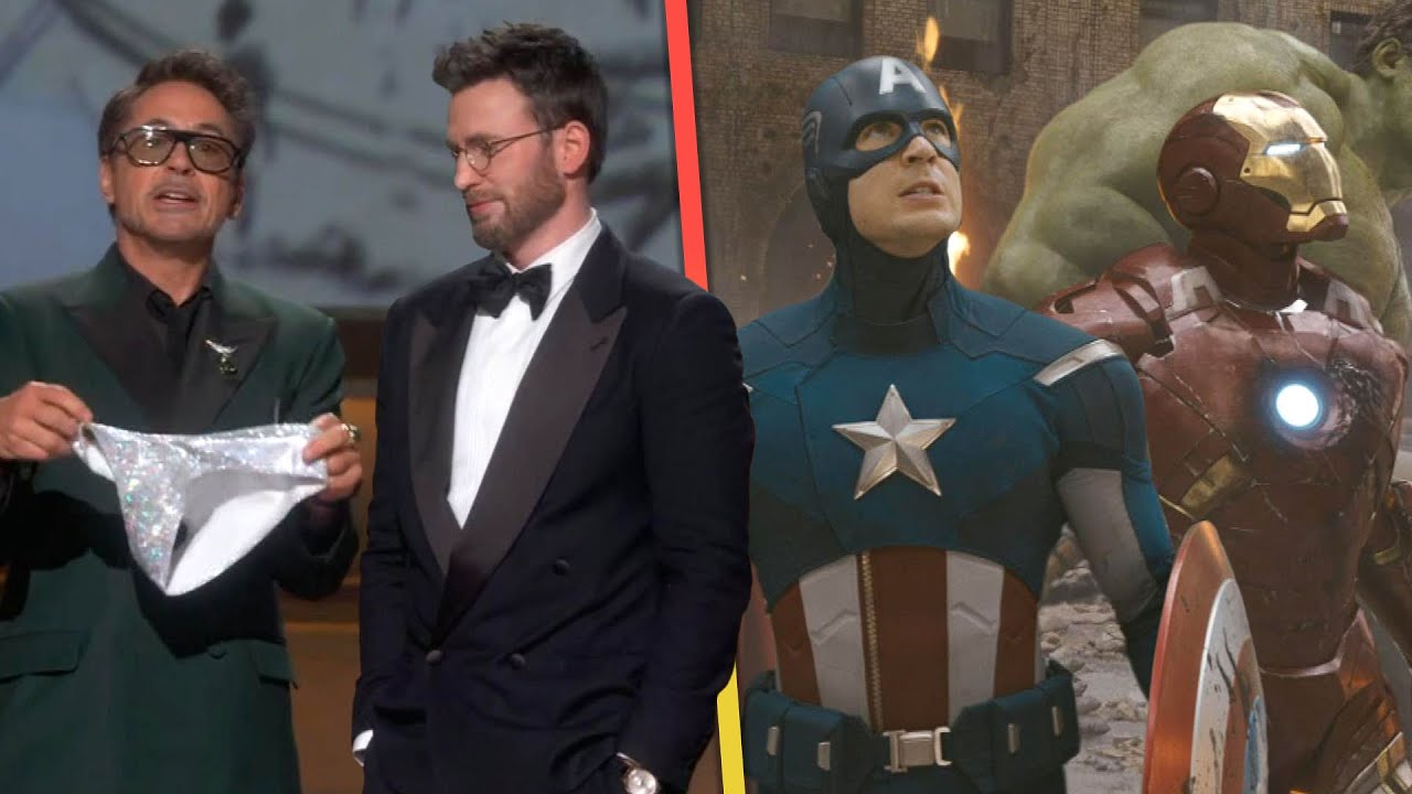Oscars: Robert Downey Jr. and Chris Evans Have CHEEKY Avengers Reunion