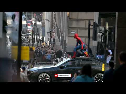 Spider-Man CAR CHASE SCENE in Glasgow 