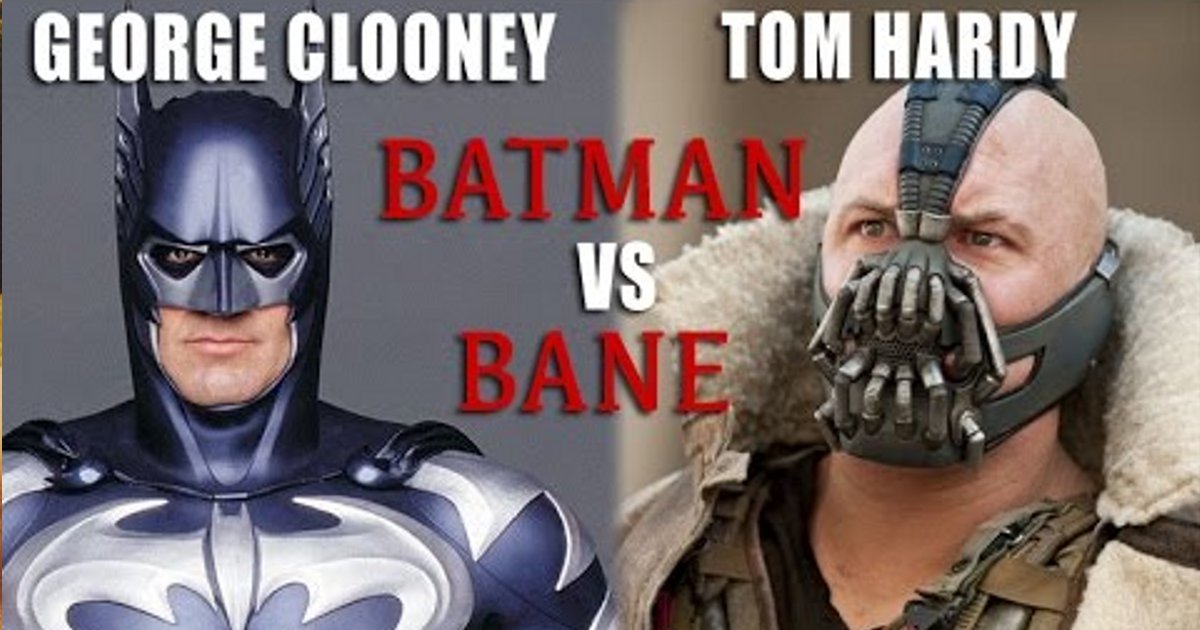 Watch: George Clooney Batman Vs Tom Hardy Bane