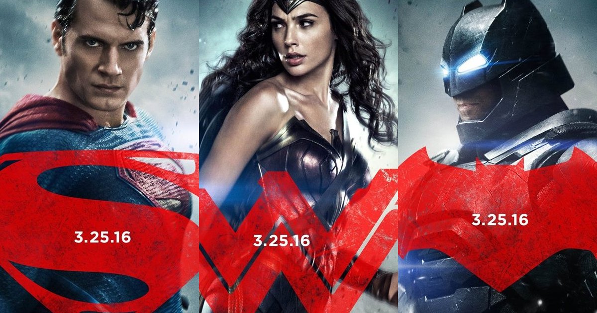 Thee More Batman Vs. Superman & Wonder Woman Character Posters