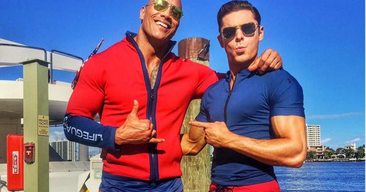 First Look At Dwayne Johnson & Zac Efron In Baywatch Remake