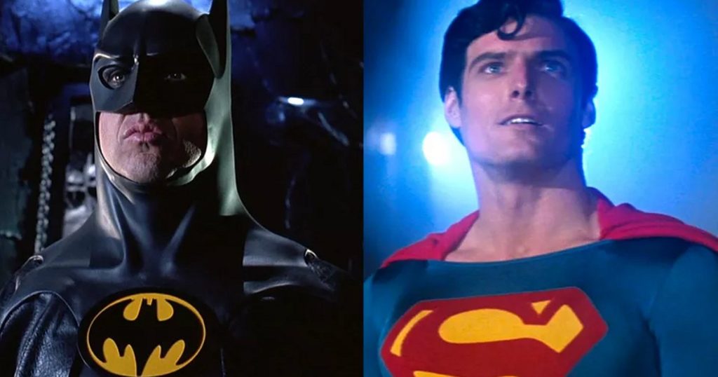 Batman de Michael Keaton e Superman de Christopher Reeve vão