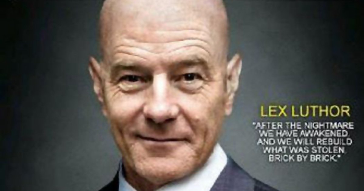 Zack Snyder Confirms Bryan Cranston Was Up For Lex Luthor In Batman Vs Superman