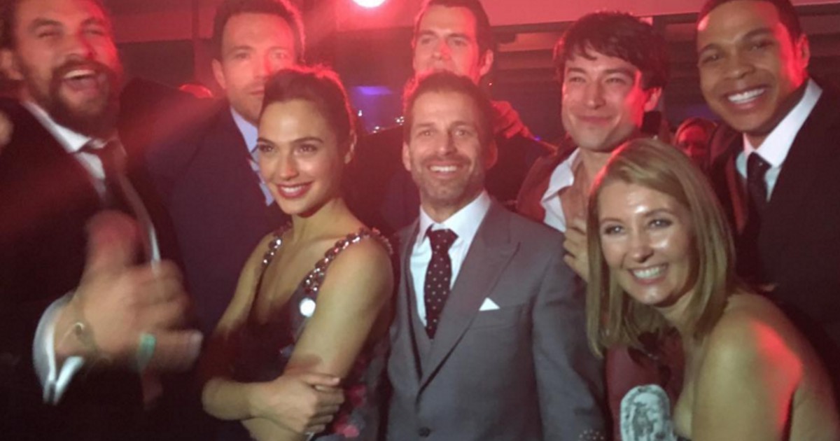 Jason Momoa Shares Justice League Cast Image From Batman vs. Superman Premiere