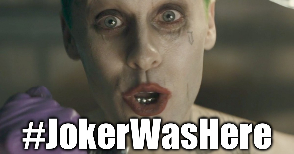 Joker Takes Over Suicide Squad Social Media #JokerWasHere