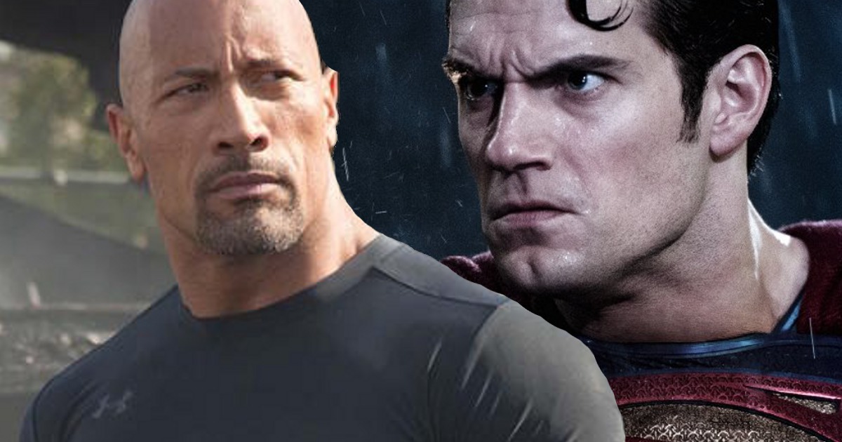 Dwayne Johnson Gets A Henry Cavill Superman Costume