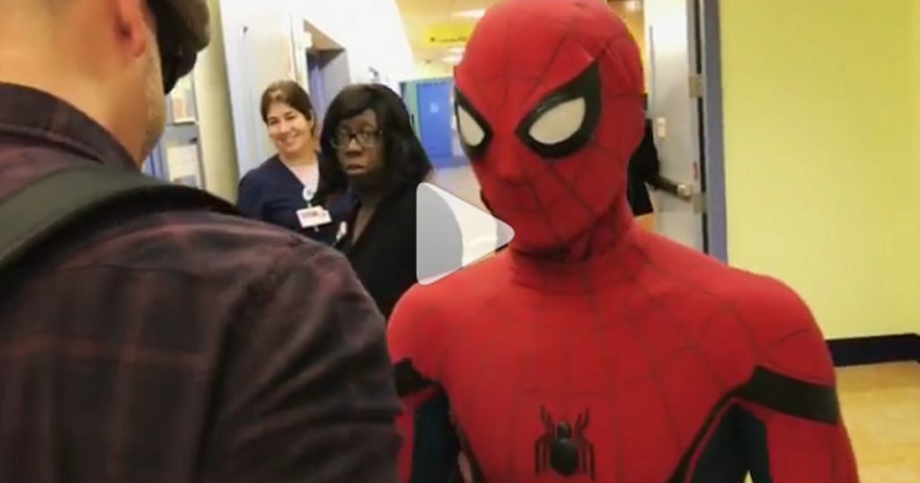 Spider-Man Tom Holland Visits Sick Kid Who Likes Batman Better