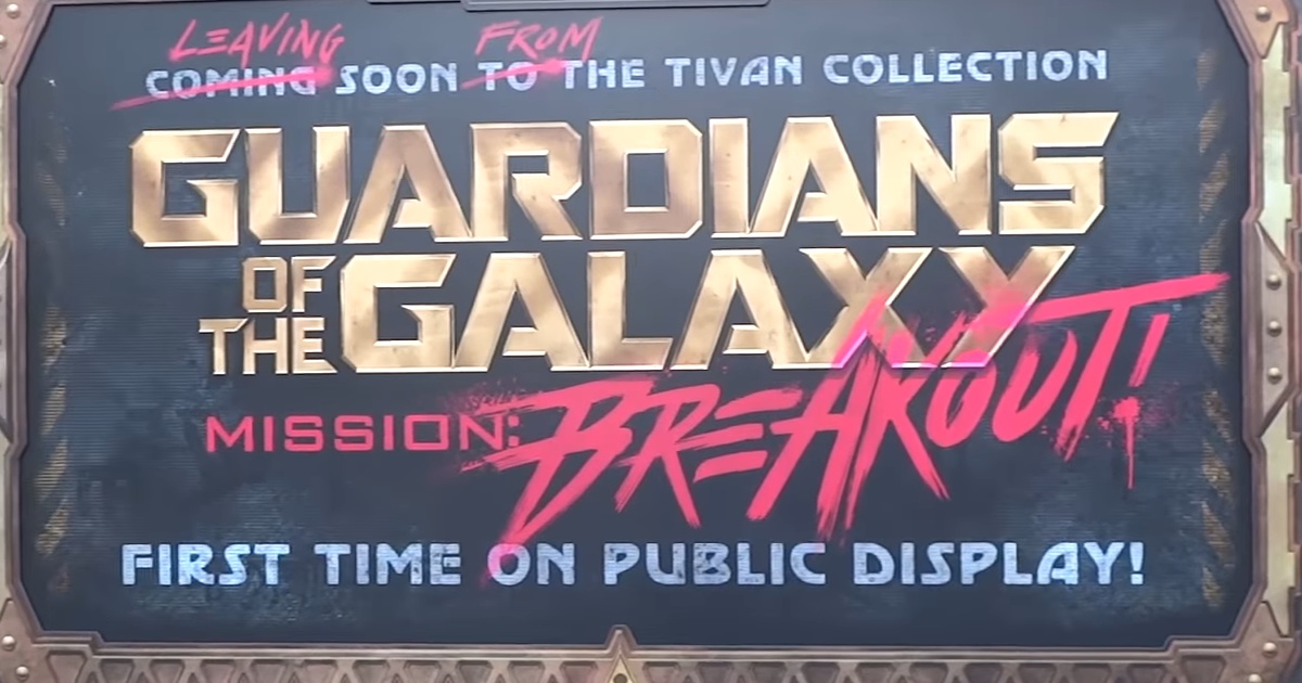 Disney’s Guardians of the Galaxy Mission: Breakout Construction Underway