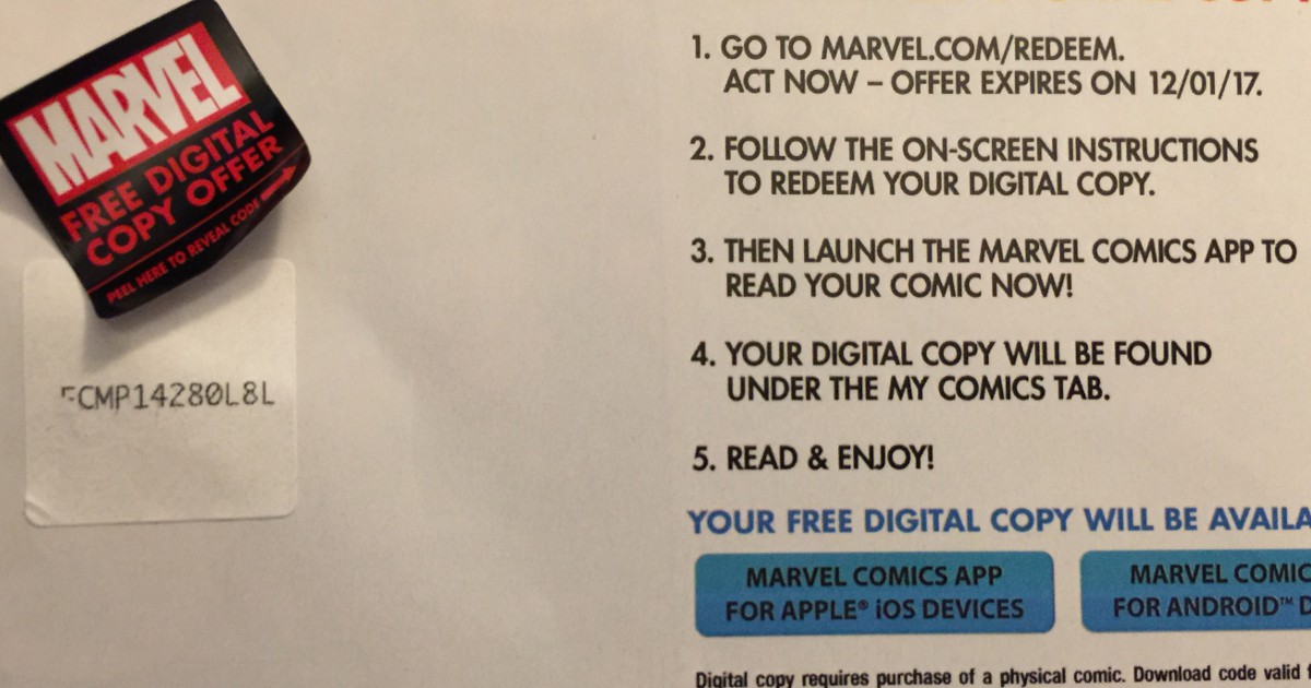 Marvel Comics Cancels Same Free Digital Issue With Physical Purchase