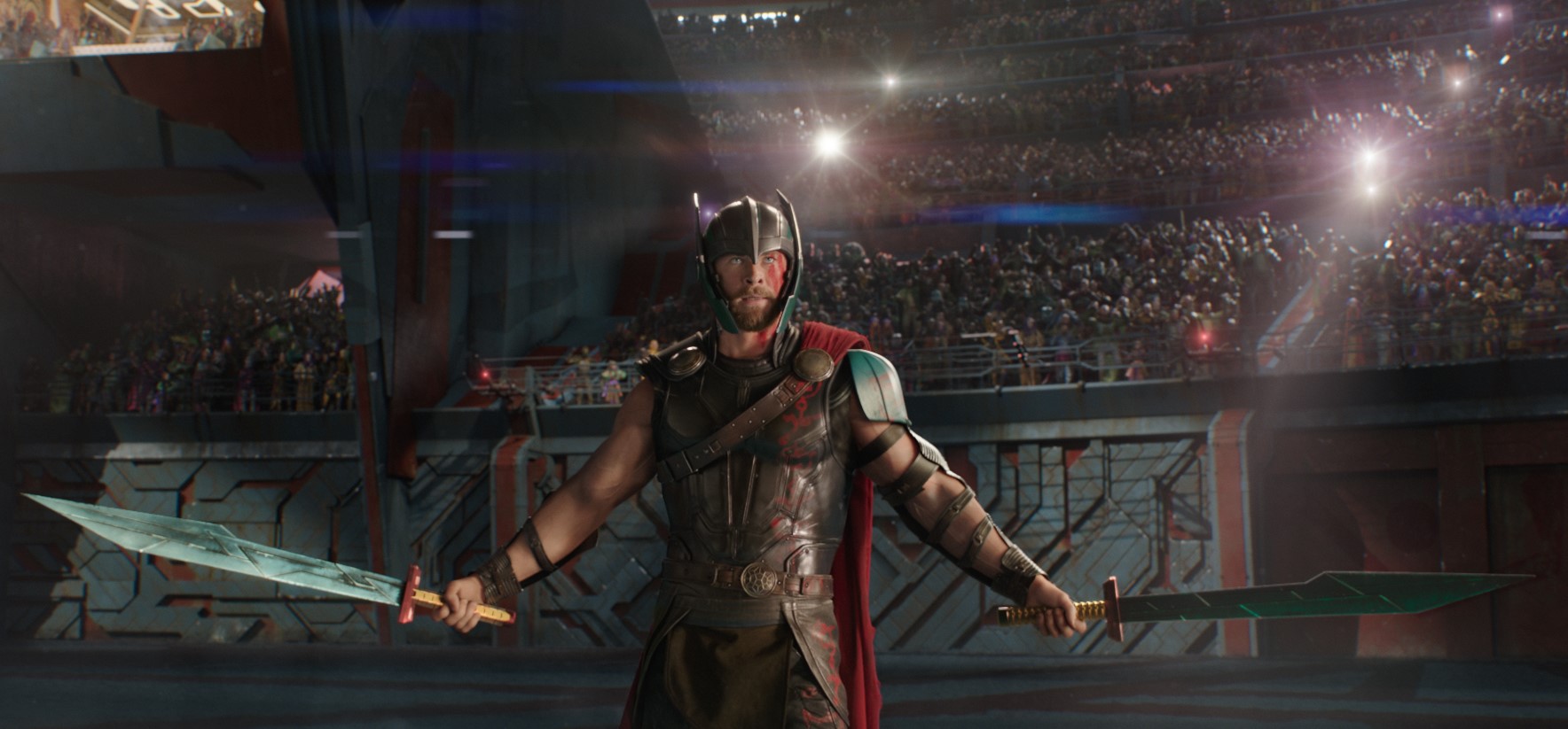 Thor: Raganarok: Chris Hemsworth & Taika Waititi  High-Res Image
