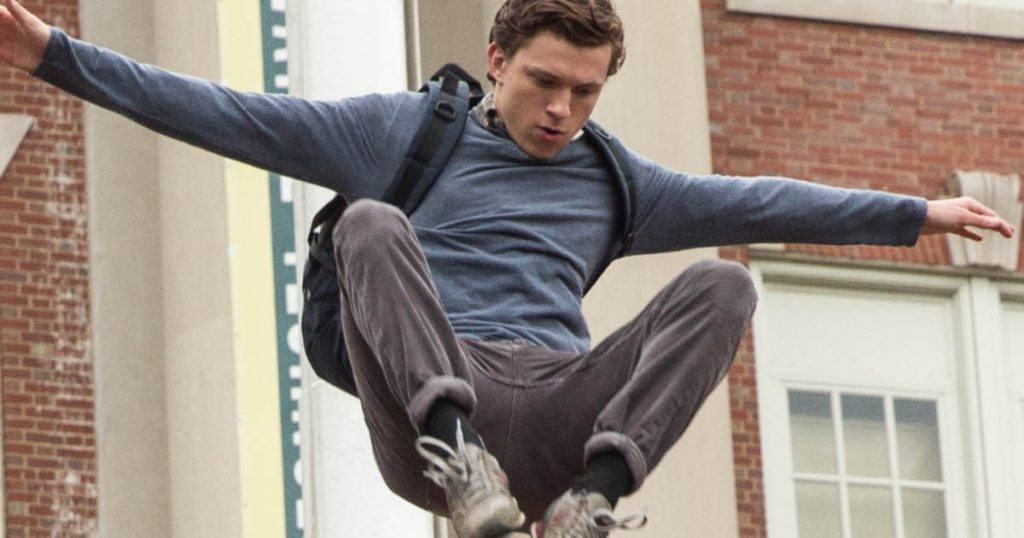 Tom Holland Leaps As Peter Parker For Spider-Man: Homecoming