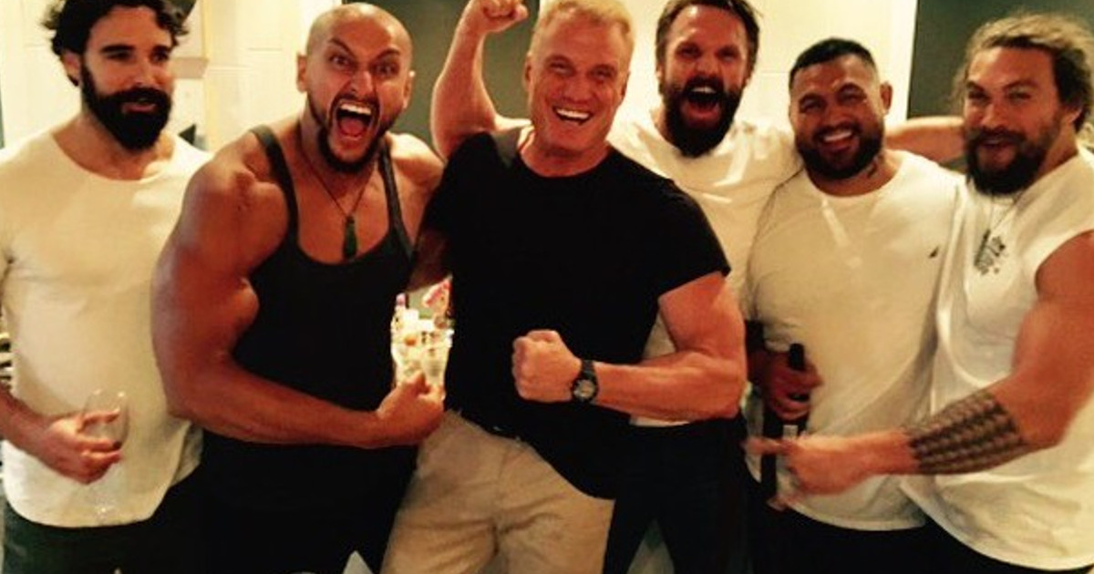 Aquaman: Dolph Lundgren With Jason Momoa Image