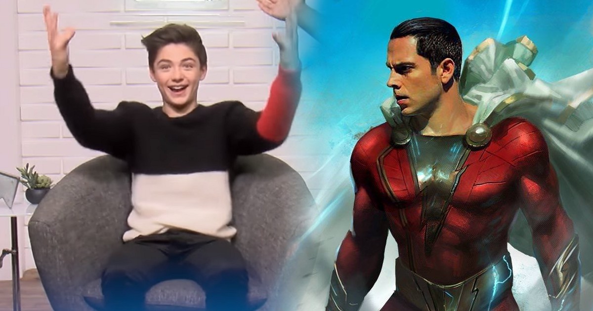 Watch Asher Angel Say “Shazam!”; Black Adam Teased