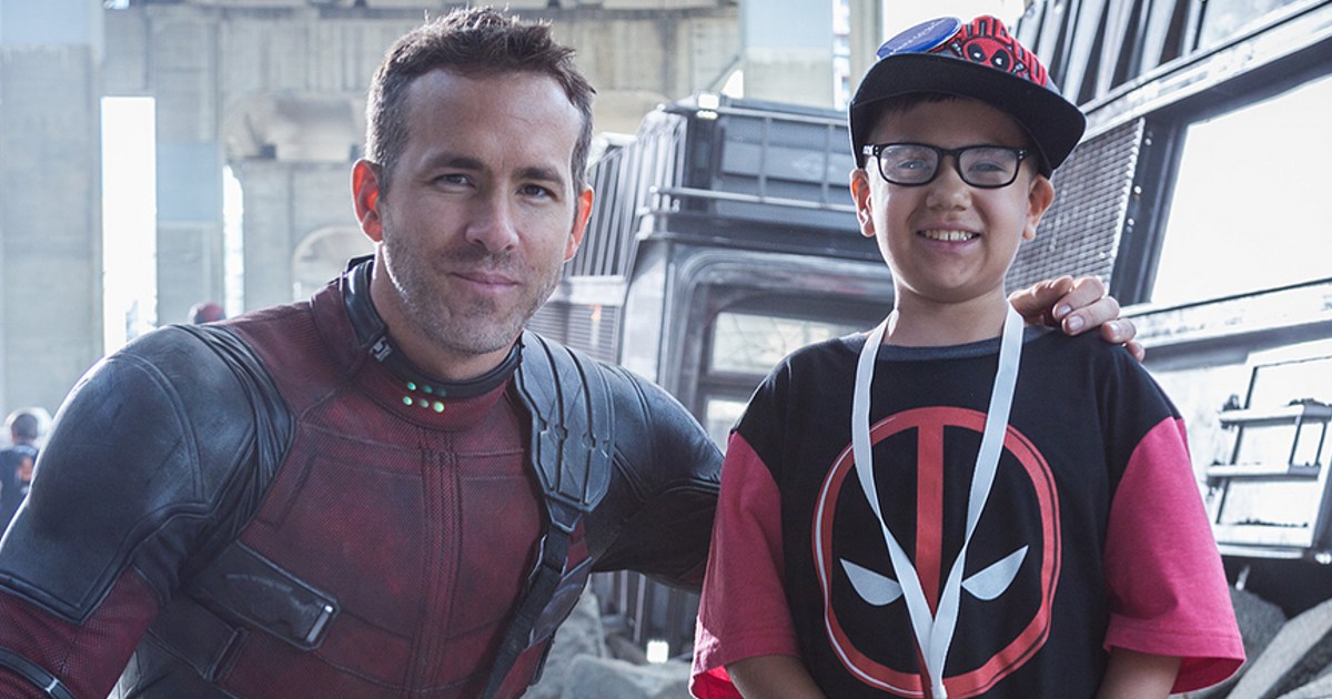 Ryan Reynolds Deadpool 2 Set Images For Make-a-Wish