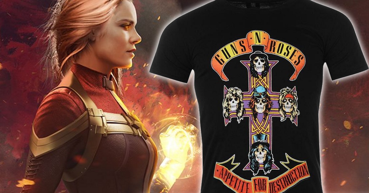 Captain Marvel Is A Fan of Guns N Roses