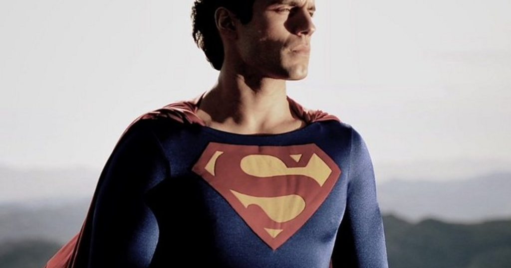 Superman: Henry Cavill dons Christopher Reeve suit in test shot