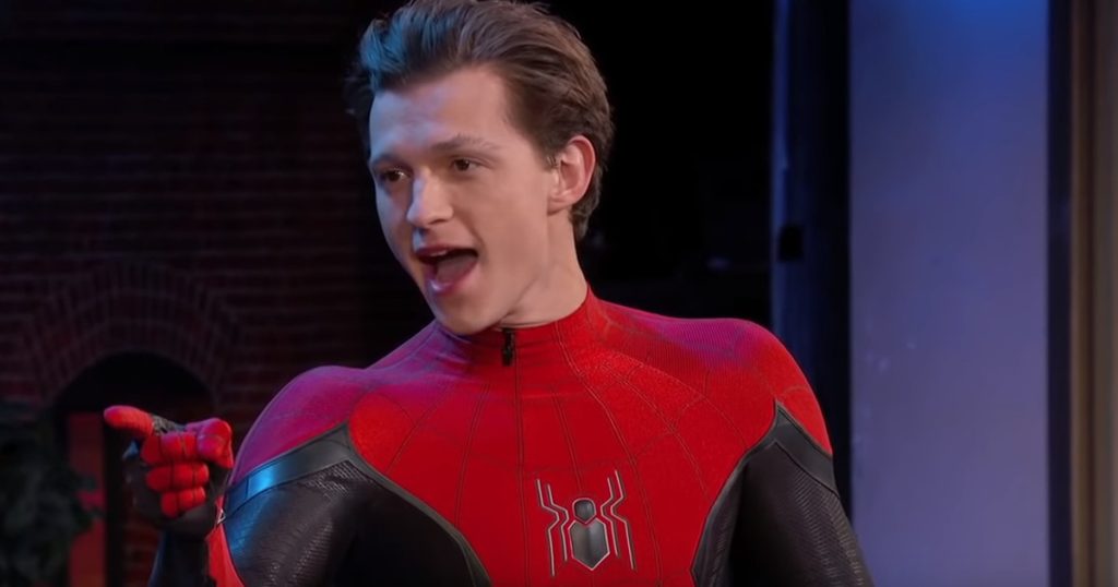 Tom Holland Shows Off New Spider-Man Costume On Jimmy Kimmel