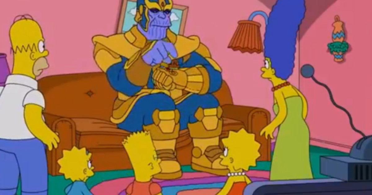 The Simpsons Are In The Endgame As Thanos Pays A Visit