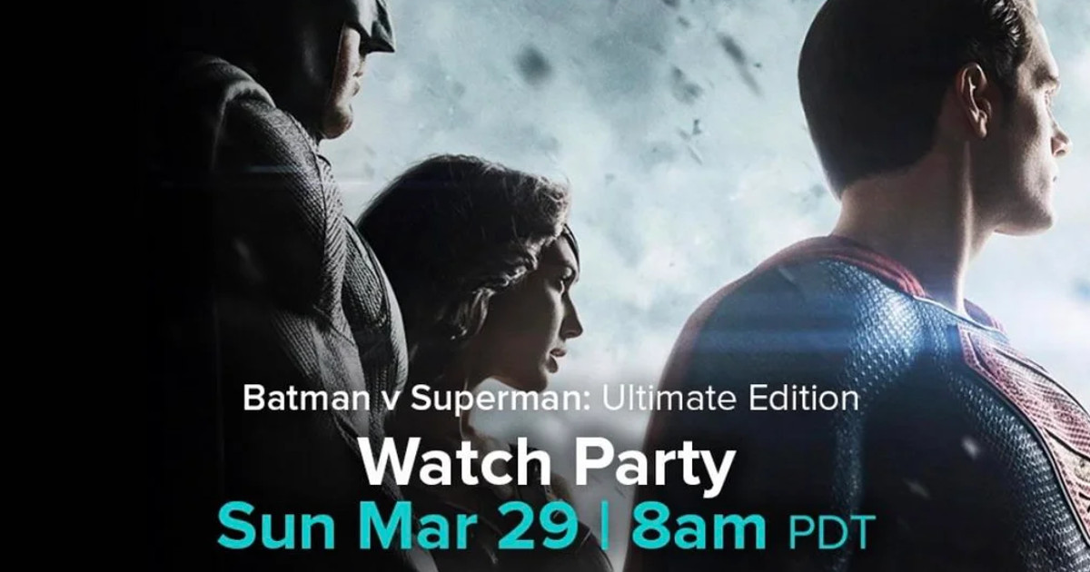 Zack Snyder Holding Batman vs. Superman Live Stream Watch Party
