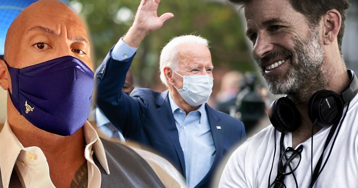 Zack Snyder, Dwayne Johnson Back Biden