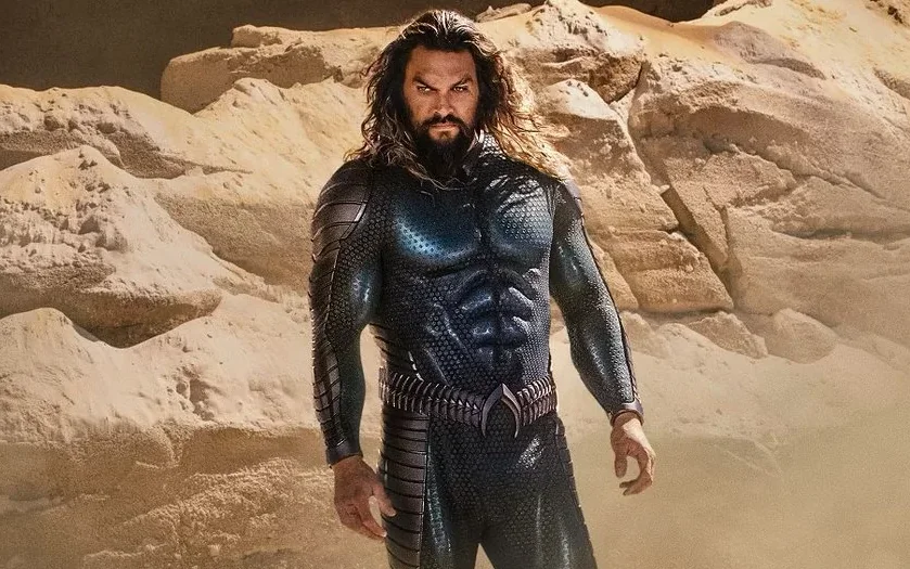 Jason Momoa black suit in Aquaman 2