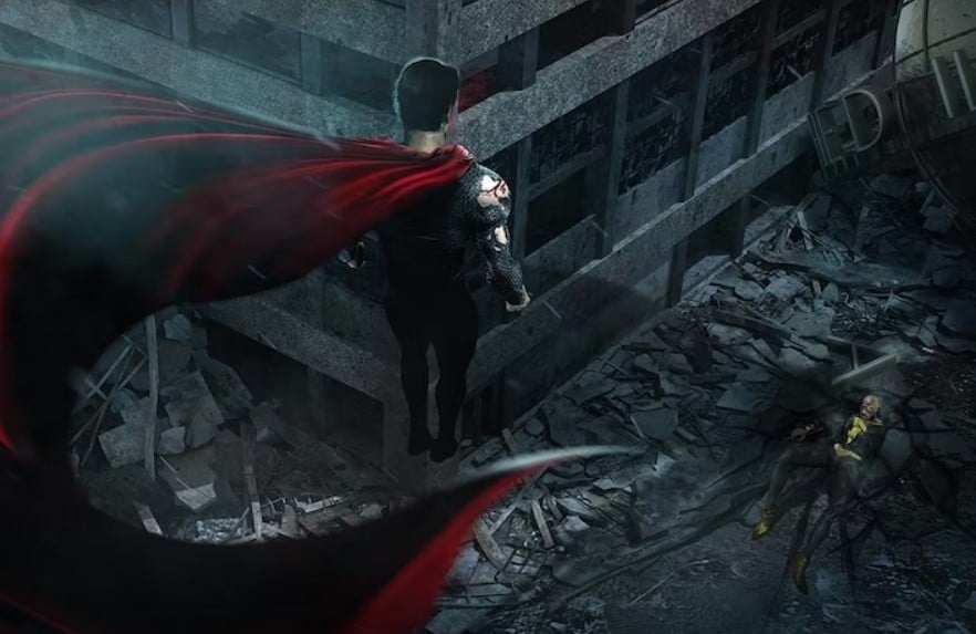 black adam vs superman concept art