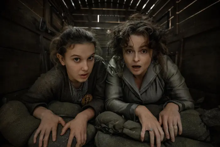 Millie Bobby Brown and Helena Bonham Carter In Enola Holmes 2