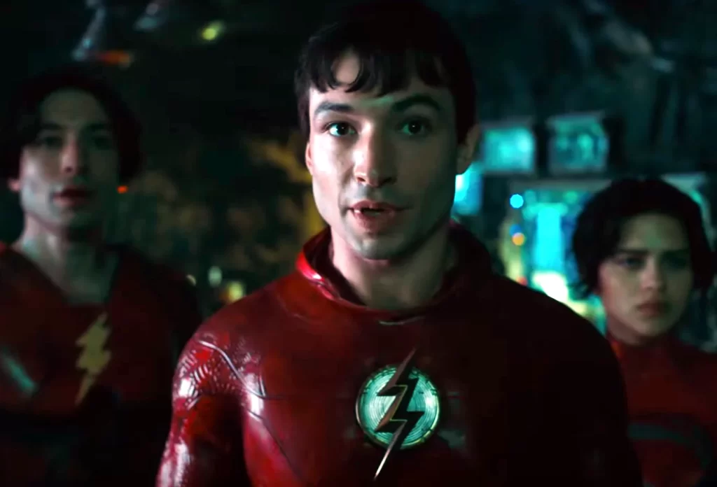 Ezra Miller and Sasha Calle Supergirl in The Flash