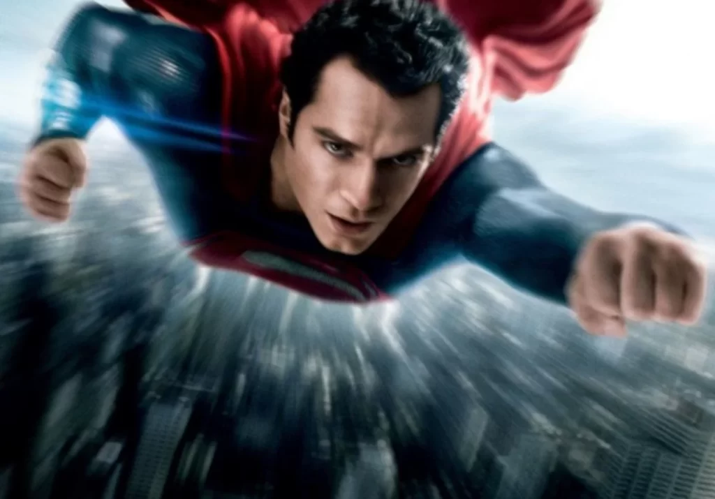 Superman Henry Cavill flies