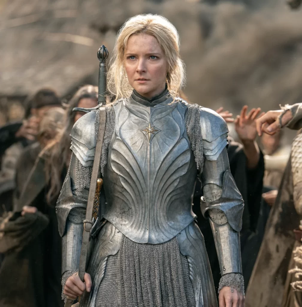 Morfydd Clark as Galadriel in Rings of Power