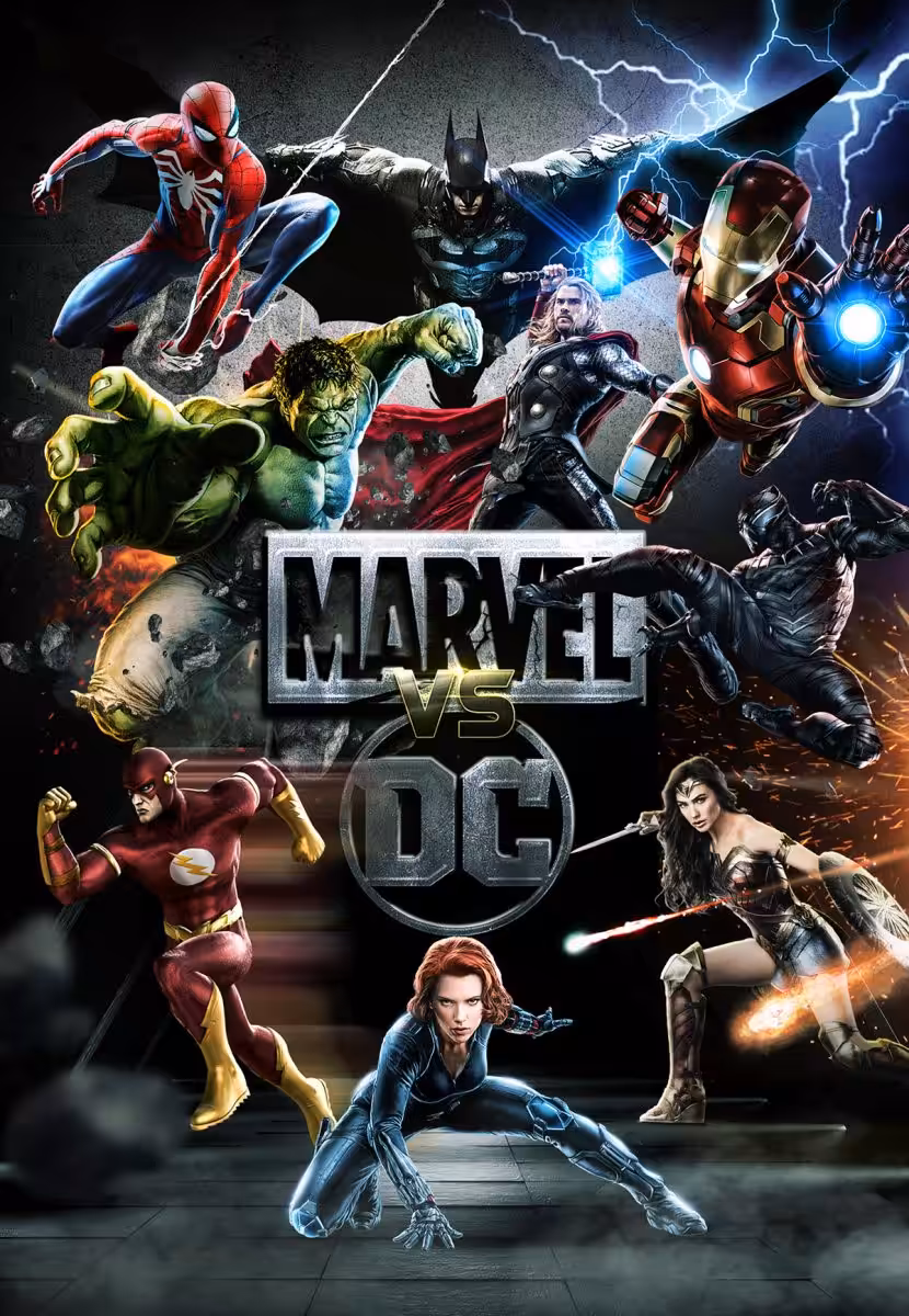 dc vs marvel fan art