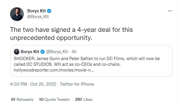 James Gunn has 4-year deal with DC Studios