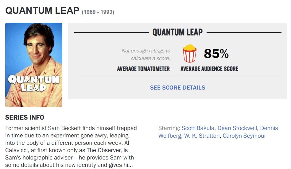 1989 Quantum Leap series Rotten Tomatoes