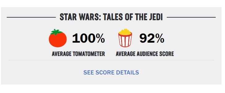 Star Wars: Tales of the Jedi Rotten Tomatoes