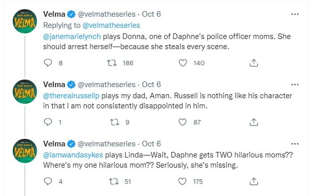 Velma: Daphne has two moms tweet