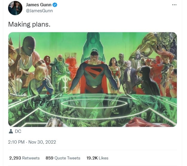 james gunn dc plans kingdom come tweet