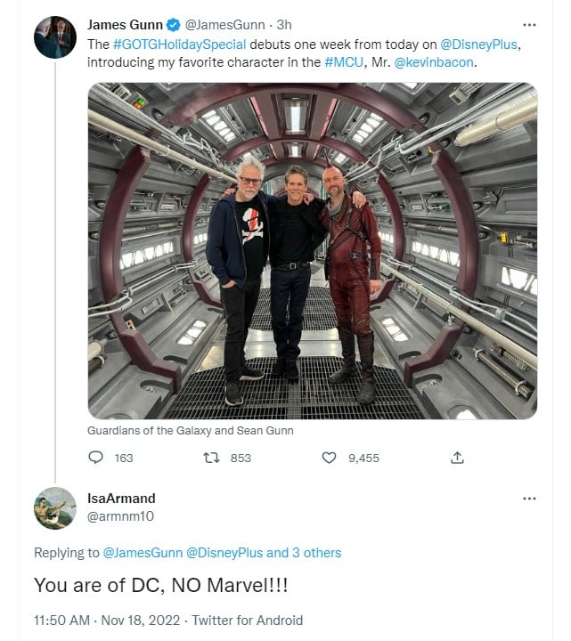 James Gunn leaves Marvel in May tweet