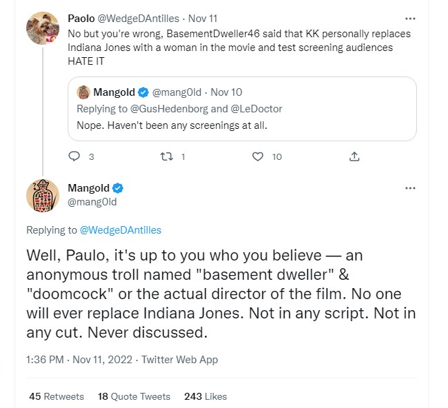 james mangold indiana jones 5 tweets