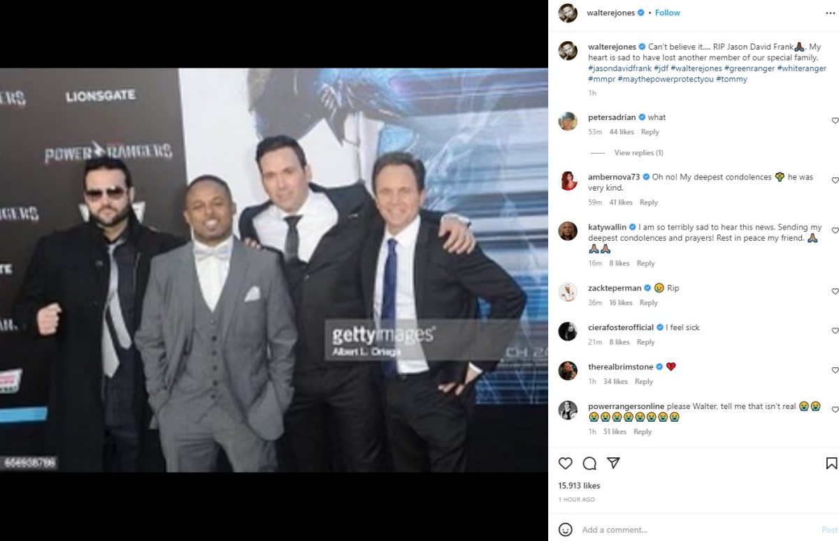 jason david frank dead 49 Green Power Ranger Jason David Frank Dead at 49