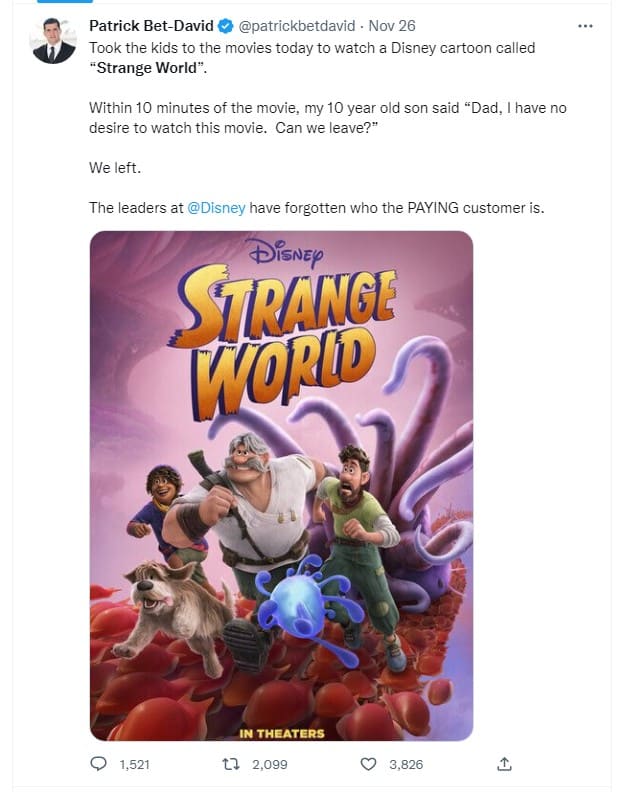strange world tweet 2 Strange World tweet