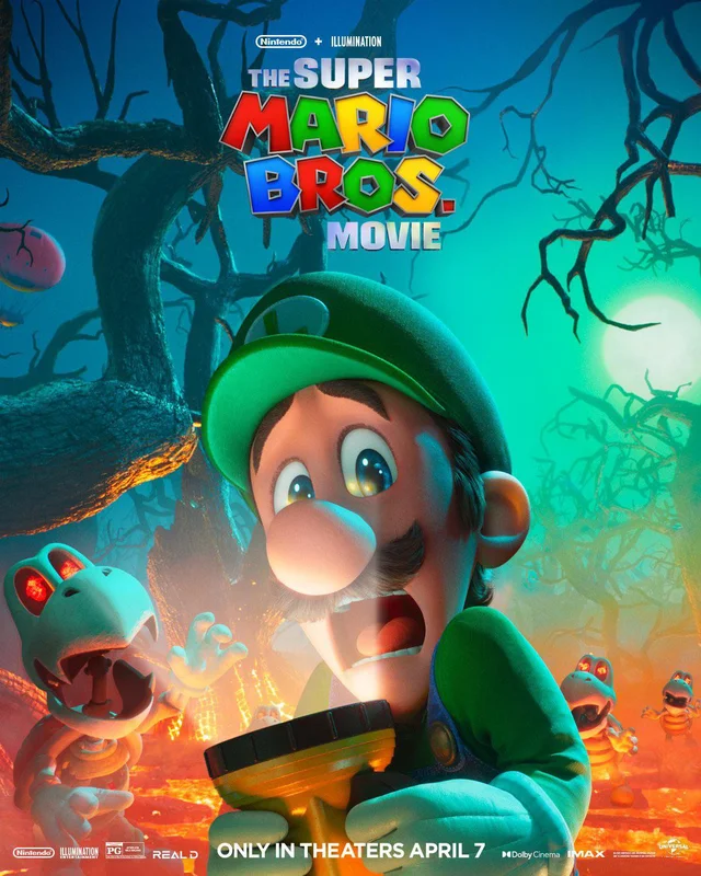 Super Mario Bros Luigi poster