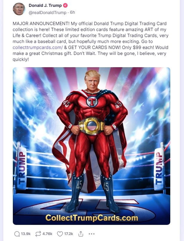 donald trump nft trading cards Donald Trump NFTS