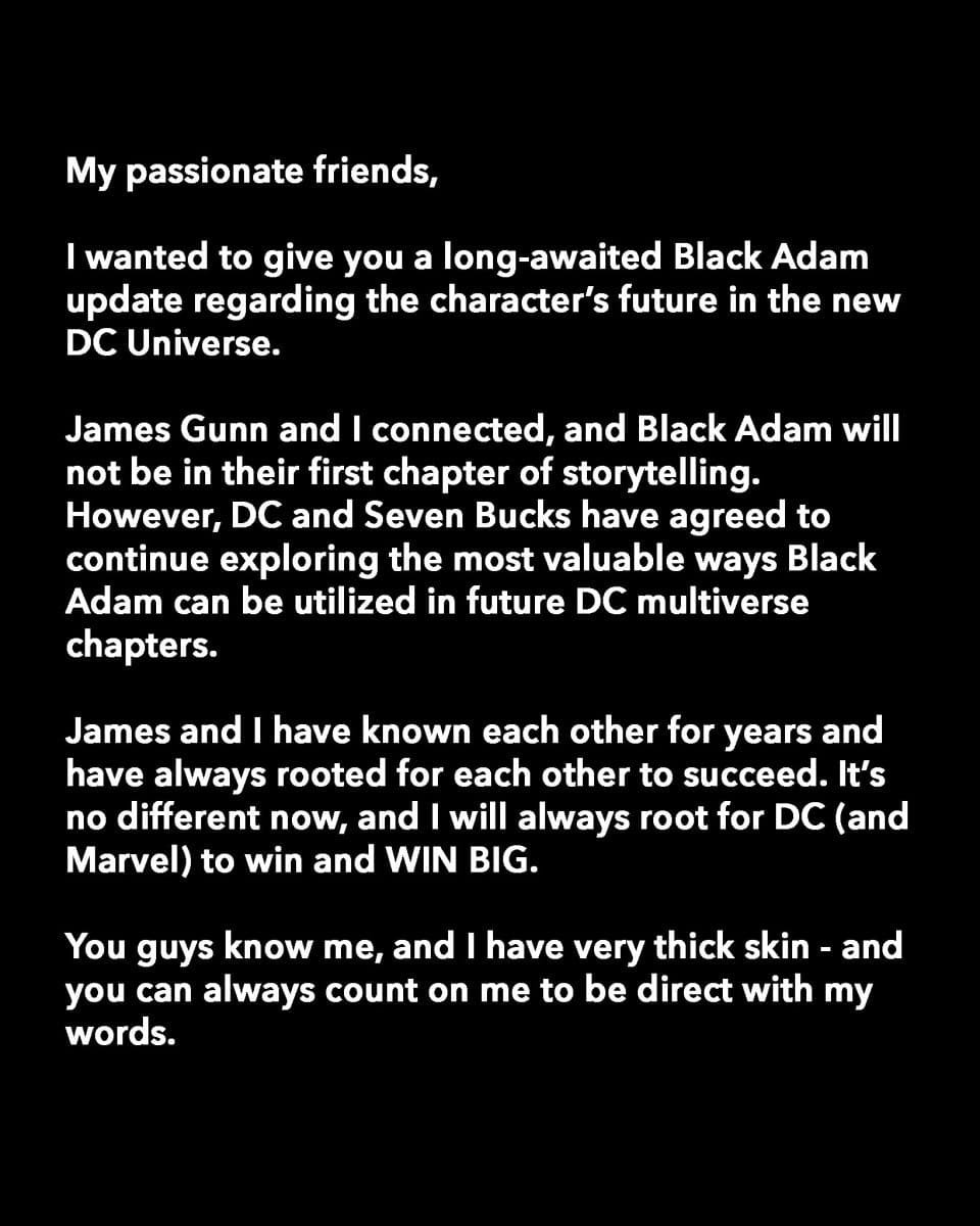 Dwayne Johnson Black Adam announcement