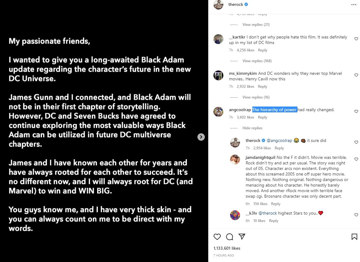 Dwayne Johnson Black Adam hierarchy of power in the DC universe is about to change'