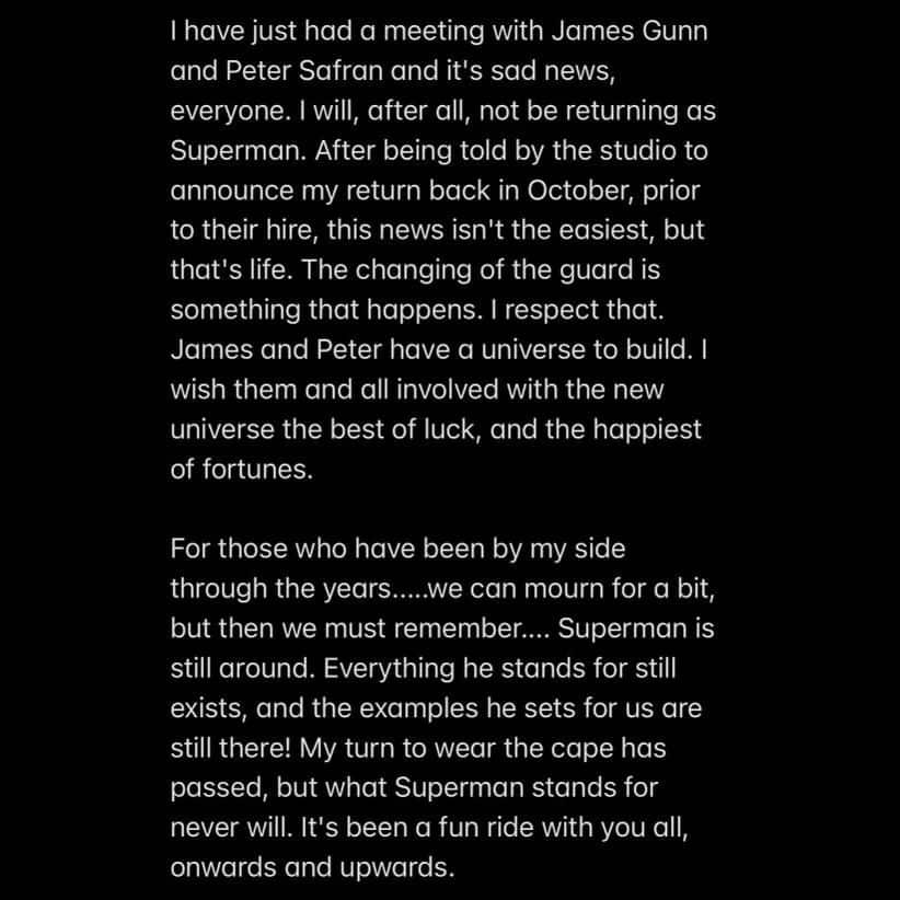 Henry Cavill done as Superman Instagram