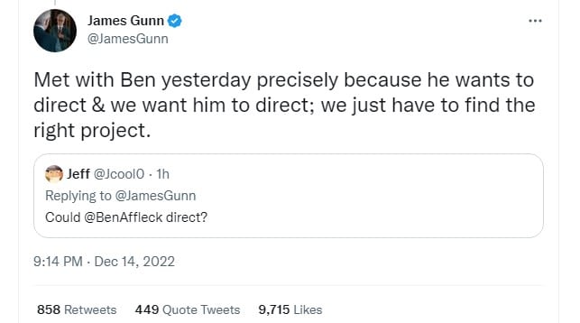 James Gunn confirming that a majority of writers, show runners and  Directors have already been hired : r/comicbookmovies