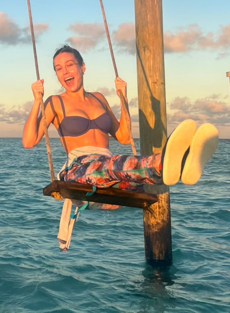 brie larson purple bra 4 Brie Larson Purple Bra